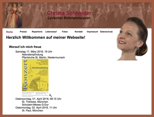 Website von Christa 'Schneider
