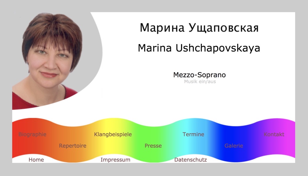 Die Website von Marina Ushchapovskaya